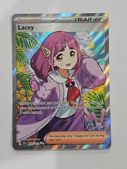 Pokemon Card TCG - Lacey 166/142 Ultra Rare Full Art Trainer Stellar Crown NM - Image 1