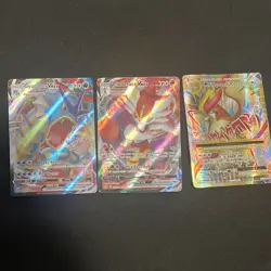 Pokemon TCG VMAX/EX Holo Full Art 3-Card Lot: Gyarados, Cinderace, Pidgeot - Image 1