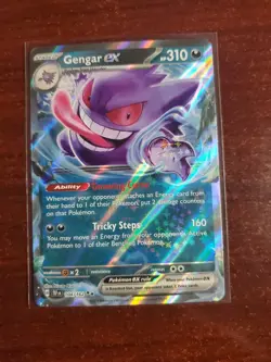 Pokemon TCG Gengar EX Temporal Forces Ultra Rare Card 104/162 - Image 1