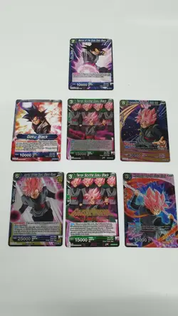 Dragon Ball Super Bundle Of 7 Cards Colossal Warfare - very rare gold stamped - Image 1