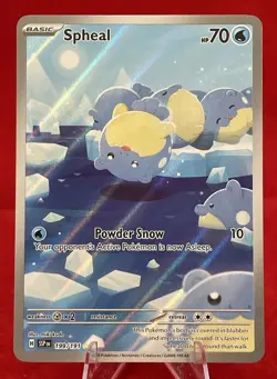 Spheal 199/191 Sv08: Surging Sparks Holo Pokemon Card Full Art Water Type - Image 1