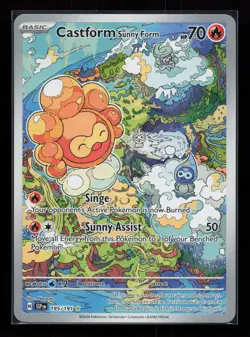 Castform Sunny Form 195/191 SV08: Surging Sparks Pokemon Card - Image 1