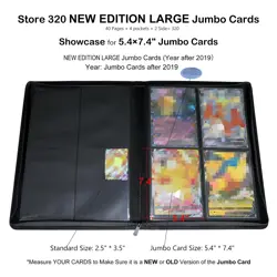 Rayvol Jumbo Card Binder L 4-Pocket Black Holds 320 Oversized Cards 5.4x7.4 New - Image 1
