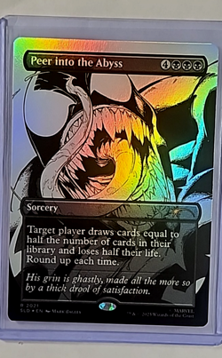 2025 MTG Magic The Gathering Secret Lair Spiderman Foil 2021 Peer into the Abyss - Image 1