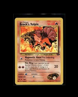Brock's Vulpix 37/132 U Gym Challenge Pokemon WOTC 2000 EN MP - Image 1