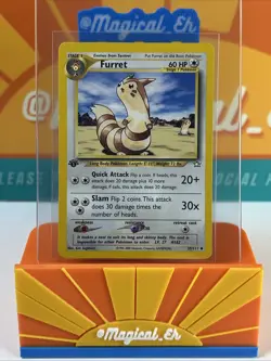 Furret #35 1st Edition Uncommon Pokemon TCG 2000 Neo Genesis LP Lightly Played - Image 1