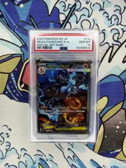 2025 POKEMON JAPANESE M2-INFERNO X SPECIAL ART RARE MEGA CHARIZARD X EX PSA 10 - Image 1
