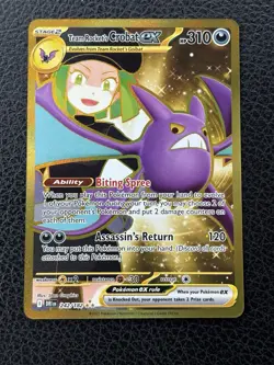 Pokemon Team Rockets Crobat EX #242/182 NM Little White Spot On One Back Corner - Image 1