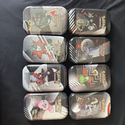 Pokemon TCG SV10.5 Black Bolt & White Flare Unova Mini Tin Full Set Of 8 - Image 2