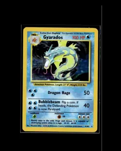 Gyarados 6/102 Holo Base Set Unlimited Pokemon WOTC 1999 EN LP - Image 1