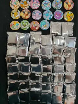 2026 Pokemon TCG S-Chinese Glaceon Jolteon Sylveon Pikachu Badge Lot*60 #9 LU57 - Image 2