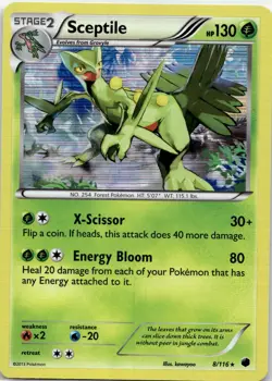 Sceptile 8/116 Holo R Plasma Freeze Pokemon 2013 EN LP - Image 1