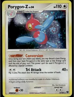Porygon-Z 6/106 Holo R Great Encounters Pokemon 2008 EN LP - Image 1