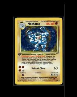 Machamp 8/102 Holo Base Set Unlimited Pokemon WOTC 1999 EN LP - Image 1
