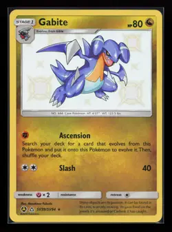 Gabite SV39/SV94 Shiny Holo Rare Hidden Fates: Shiny Vault Pokemon Card - Image 1