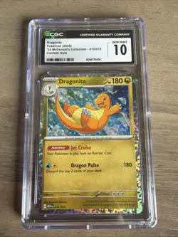 2025 POKEMON MCDONALD'S COLLECTION CONFETTI HOLO #012 DRAGONITE CGC 10 - Image 1