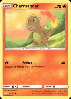 CHARMANDER 12/181 TEAM UP COMMON POKEMON ATSUKO NISHIDA - Image 1