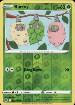 BURMY 009/172 BRILLIANT STARS COMMON REVERSE HOLO POKEMON MIKI TANAKA - Image 1