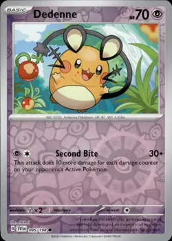 DEDENNE 095/198 SCARLET & VIOLET C POKEMON REVERSE HOLO NM/M - Image 1