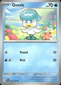 QUAXLY 052/198 SCARLET & VIOLET C POKEMON NM/M - Image 1