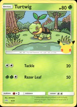 TURTWIG 004/025 MCDONALD'S 25TH ANNIVERSARY PROMOS PROMO POKEMON OOYAMA - Image 1