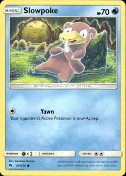 SLOWPOKE 54/214 LOST THUNDER COMMON POKEMON TOMOKAZU KOMIYA - Image 1