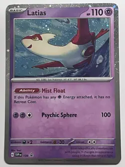 Latias 139 Pokemon TCG Scarlet & Violet Black Star Promo Cosmos Holo NM - Image 1
