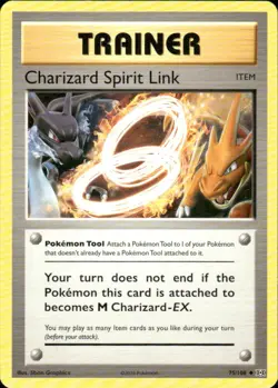 CHARIZARD SPIRIT LINK 75/108 EVOLUTIONS UNCOMMON POKEMON 5BAN GRAPHICS - Image 1