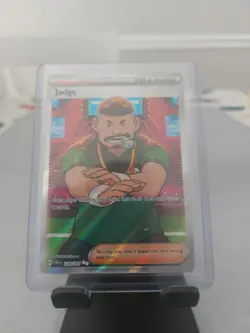 Pokemon Trainer Card Judge 228/091 Paldean Fates Full Art Ultra Rare Holo TCG - Image 2