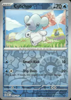 CUBCHOO 053/197 OBSIDIAN FLAMES COMMON REVERSE HOLO POKEMON MIZUE - Image 1