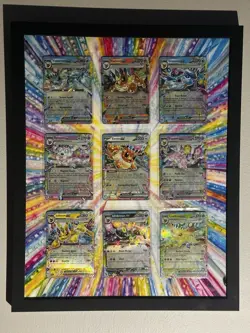 Framed Pokemon Eeveelutions Full Set Art - Image 2