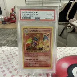 Pokemon 2016 XY Evolutions Charizard Holo Rare 11/108 PSA 8 English - Image 1