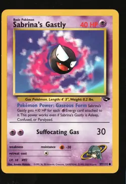 Pokemon Sabrina's Gastly (97) Gym Challenge #097/132 NM - Image 1