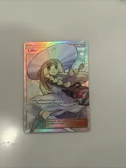 Lillie 147/149 Full Art Trainer Ultra Rare Pokemon Card TCG Sun and Moon Base NM - Image 1