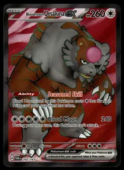 POKEMON BLOODMOON URSALUNA EX TWILIGHT MASQUERADE 202/167 ULTRA RARE NM/M - Image 1