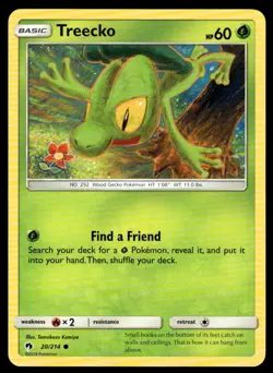 POKEMON TREECKO LOST THUNDER 20/214 C NM/M - Image 1