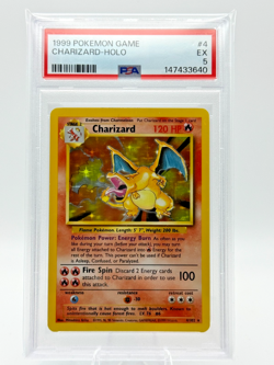 Pokemon: -PSA 5- Charizard-Holo 4/102 -Base Set (Unlimited) - Image 2