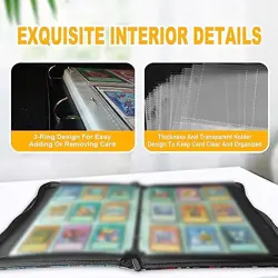 Trading Card Binder, Fits 900 Cards Card Collector Album Holder,with 50 dtcg - Image 3