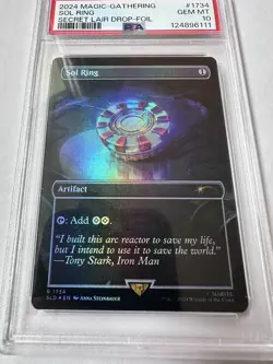 Mtg Iron Man Sol Ring Foil MTG Secret Lair PSA 10 Gem Mint! Quick Shipping - Image 4