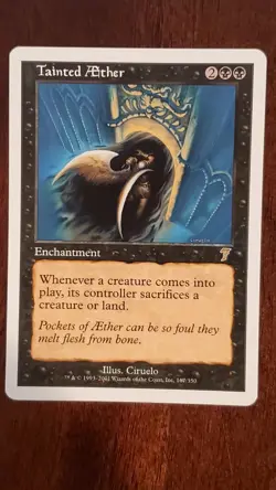 Tainted Aether Seventh Edition 7th EX/LP #167 MTG Magic the Gathering Rare - Image 1