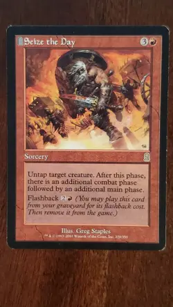 Seize the Day Odyssey EX/LP #220 MTG Magic the Gathering Sorcery Rare - Image 1