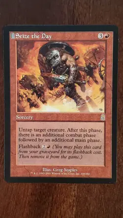 Seize the Day Odyssey EX/LP #220 MTG Magic the Gathering Sorcery Rare - Image 3