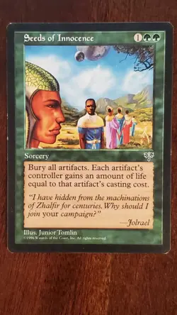 Seeds of Innocence Mirage EX/LP #241 MTG Magic the Gathering Sorcery Rare Green - Image 1