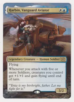 Altered Harbin, Vanguard Aviator LP MTG Magic Hand Painted Unique Custom Art! - Image 1