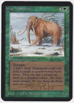 Gold Signed War Mammoth LP Alpha Limited Edition Artist Jeff A. Menges 1993 MTG! - Image 1