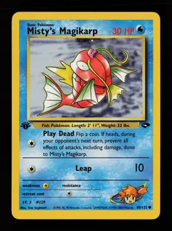 Misty's Magikarp 88/132 1st Edition Common Gym Challenge Pokemon Cards - Image 1