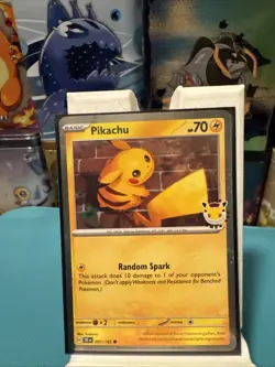 Pikachu 051/162 Pokemon Day 2026 Promo (Stamped Cosmo Holo) - Pokemon NM - Image 1
