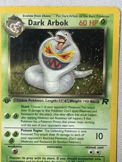 Pokemon Dark Arbok Team Rocket 2/82 Holo 1st Edition Holo Rare - Image 5