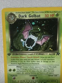 Pokemon Dark Golbat Team Rocket 1st Edition holo 07/82 - Image 4