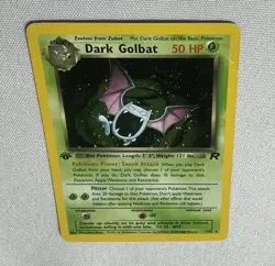 Pokemon Dark Golbat Team Rocket 1st Edition holo 07/82 - Image 5